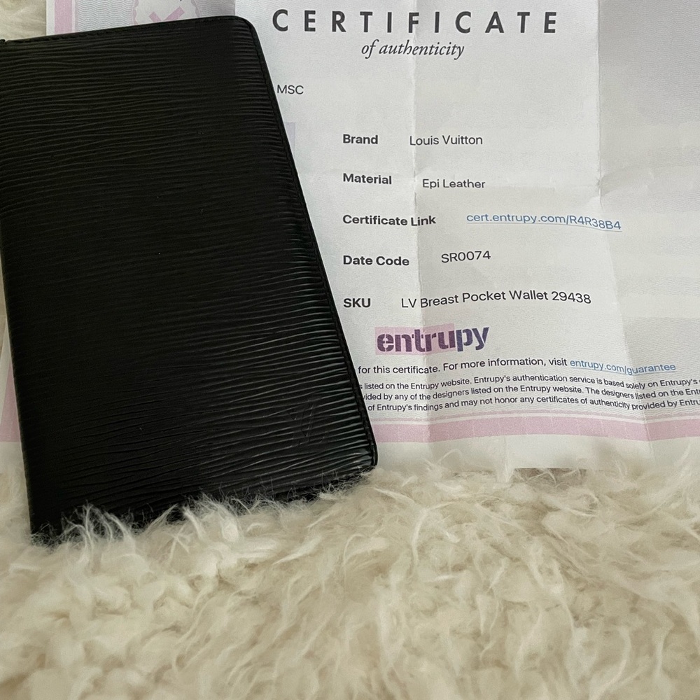 Louis Vuitton EPI Leather Wallet, With C.O.A
